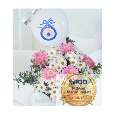 Balonlu Papatya ve Gerbera